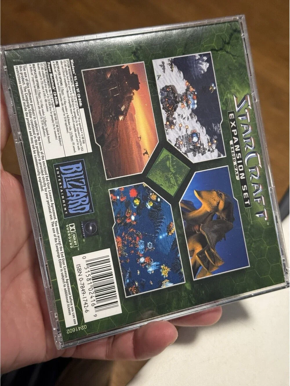 Starcraft Brood War Expansion Set PC Game CD-Rom (1998 Blizzard)